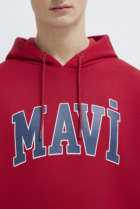 Pamuklu Oversize Fit Logo Baskılı Kapüşon Yaka Sweat Erkek SWEAT 067149 Image 3