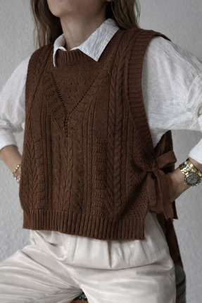 KADIN YANDAN BAĞLAMALI SÜVETER Image 0