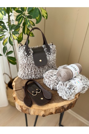 Jake Kürk Çanta Kiti (Kürk İp, No4 İp, Kulp, Kapak) Image 0