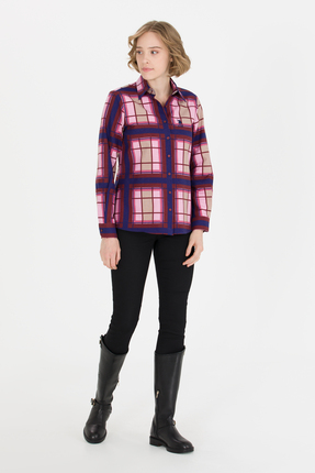 Kadın Vişne Uzun Kollu Gömlek 50253327-VR223 Image 2