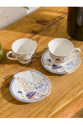 LCW HOME Karışık Baskılı 2 Kişilik Porselen Kahve Fincan Takımı 90 Ml Image 2