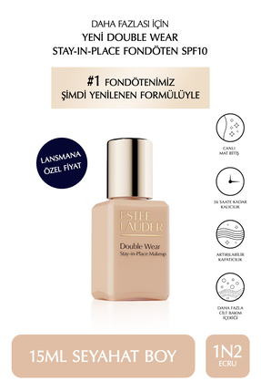 Seyahat Boy Fondöten - Double Wear Stay-in-Place Fondöten SPF10 (1N2 ECRU) 15ml Image 0