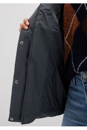 Kapüşonlu Yeşil Şişme Mont 1110225-71598 Image 5