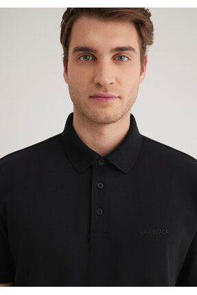 Black Siyah Polo Tişört Regular Fit / Normal Kesim 0612520-900 Image 5