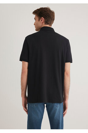 Black Siyah Polo Tişört Regular Fit / Normal Kesim 0612520-900 Image 4
