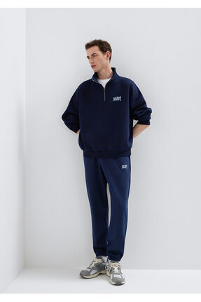 Erkek Lacivert M0010207-70497 Paça Lastikli Eşofman Image 1