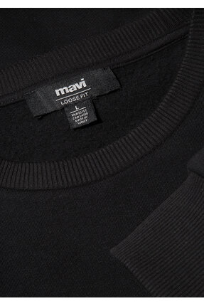 Logo Baskılı Siyah Sweatshirt 0611716-900 Image 6