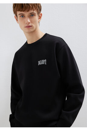 Logo Baskılı Siyah Sweatshirt 0611716-900 Image 0