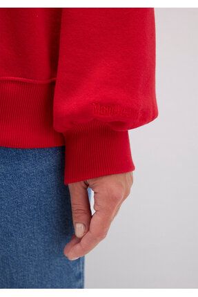 Bisiklet Yaka Kırmızı Basic Sweatshirt 1610198-80791 Image 5