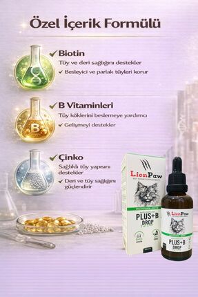 Kedi Tüy Dökülmesi Önleyici Multivitamin Damla Biotinli 50 ml Image 5