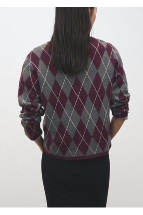 Baklava desenli triko kazak Image 3