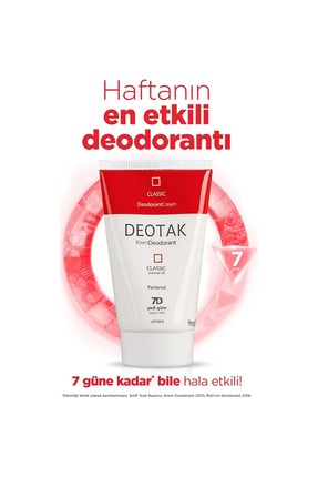 Classic Koruma 7 Güne Kadar Etkili Hassas Ciltler İçin Kadın - Erkek Kullanım Krem Deodorant 35 ml Image 4