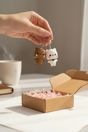 Dudu ve Bubu Çift Set Figür Anahtarlık Image 4