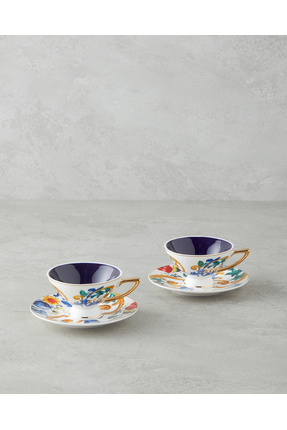 Azalia New Bone China 4 Parça 2 Kişilik Kahve Fincan Takımı 90 ml Renkli Image 0