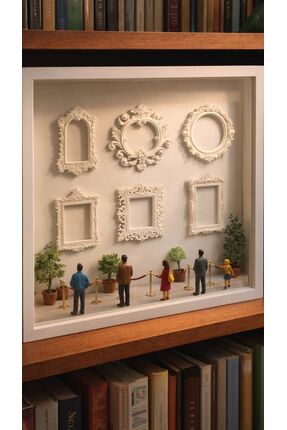 Beyaz Mini Çerçeveler 6’lı Ev Dekorasyonu Museum Of Us Sevgililer Günü Mini Müze Dekoru Image 2