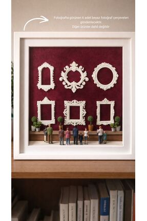 Beyaz Mini Çerçeveler 6’lı Ev Dekorasyonu Museum Of Us Sevgililer Günü Mini Müze Dekoru Image 0