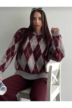 Baklava desenli bisiklet yaka Image 0