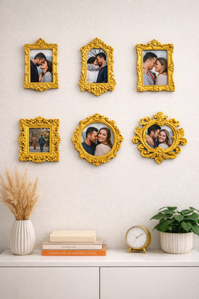 Gold Mini Çerçeveler 6’lı Ev Dekorasyonu Museum Of Us Sevgililer Günü Mini Müze Image 3
