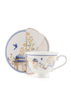 UZG STORE'dan Modern Parçalar Baskılı 2 Kişilik Porselen Kahve Fincan Takımı 220 ml Image 5