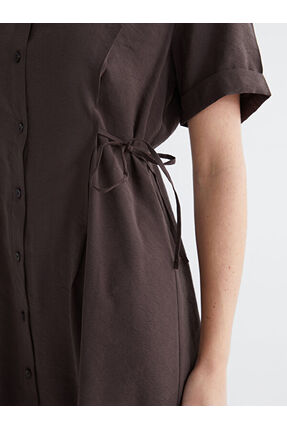 Çelebi Store'dan Kaliteli Parçalar Belden Oturtmalı Büzgülü Gömlek Elbise Image 2