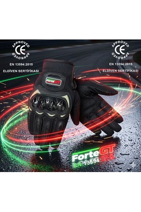 GT 10 PRO KORUMALI MOTOSİKLET ELDİVENİ CE EN 13594 SERTİFİKALI Image 0