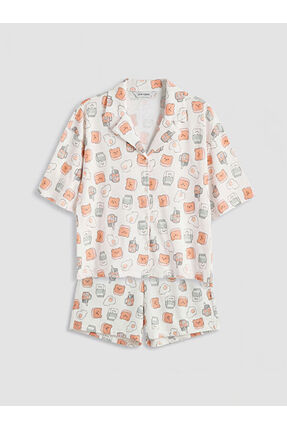 UZG STORE'dan Stil Sahiplerine Gömlek Roba Dokulu Kadın Şortlu Pijama Takımı Image 0