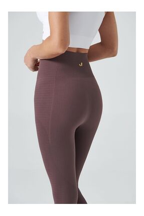 UZG STORE'dan Stil Sahiplerine Gela Yüksek Bel, Esnek ve Toparlayıcı Spor Tayt Natural Kahve Image 4