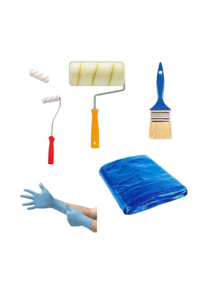 Profesyonel Boyacı Rulo Fırça Seti 6 Parça Boya Badana Seti Image 0