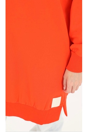 soul organik pamuk bisiklet yaka iki iplik light red tunik Image 3