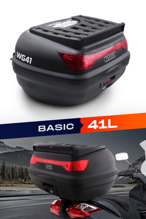 MOTOSİKLET ARKA ÇANTA KARGO TİPİ 41 LİTRE SİYAH (BASIC) WOGEN Image 0