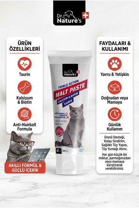 Kedi Tüy Sağlığı İkilisi: Somon Yağı + Malt Image 2