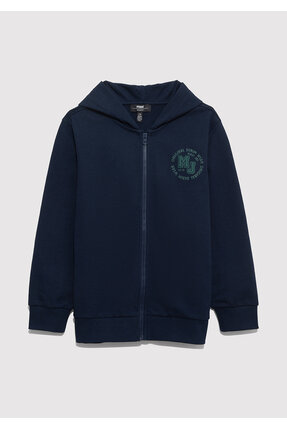 MJ Baskılı Lacivert Sweatshirt 6S10127-82318 Image 4