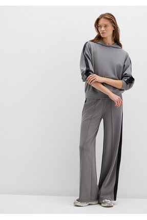 Şerit Detaylı (TENCEL™) Modal Gri Eşofman Altı 1011104-82577 Image 2