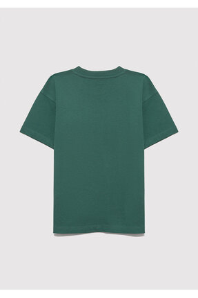 Since 1991 Baskılı Yeşil Tişört Loose Fit / Bol Rahat Kesim 6610369-71930 Image 2