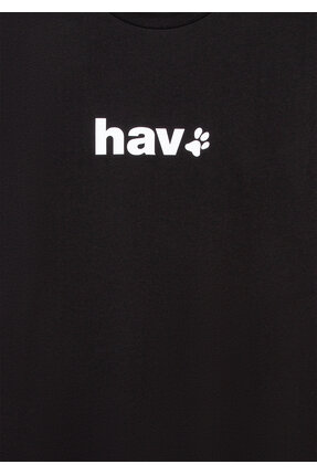Hav Baskılı Siyah Tişört Regular Fit / Normal Kesim 0612759-900 Image 5