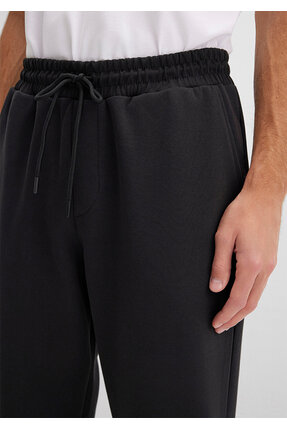 Siyah Basic İnterlok Eşofman Altı 0010343-900 Image 4