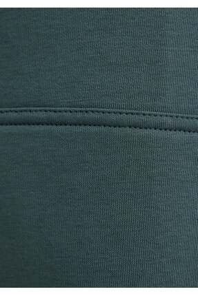 Logo Baskılı Kapüşonlu Yeşil Sweatshirt 067149-71598 Image 7