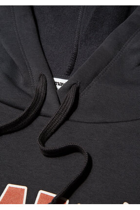 Logo Baskılı Kapüşonlu Antrasit Sweatshirt 1600361-80106 Image 6