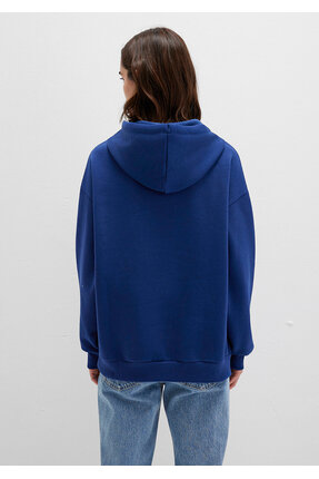 Logo Baskılı Sweatshirt Oversize/Geniş Kesim 1600361-70722 Image 4