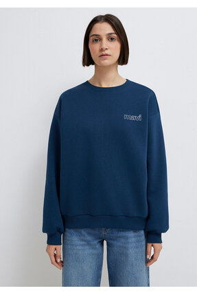 Logo Baskılı Lacivert Sweatshirt 1611656-82454 Image 3