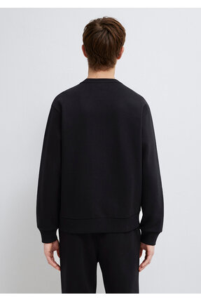 Logo Baskılı Siyah Sweatshirt 0611716-900 Image 4