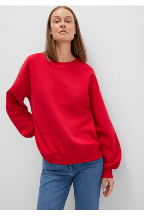 Bisiklet Yaka Kırmızı Basic Sweatshirt 1610198-80791 Image 1