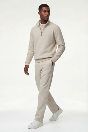 Regular Fit Uzun Kollu Yarım Fermuarlı Sweatshirt Image 1