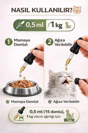 Kedi Tüy Dökülmesi Önleyici Multivitamin Damla Biotinli 50 ml Image 1