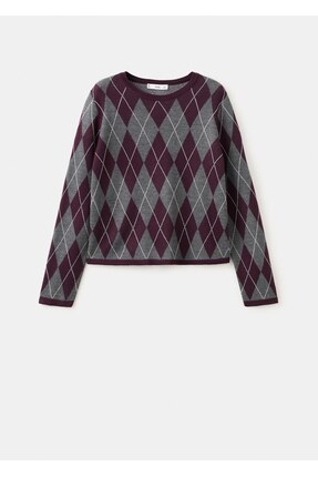 Baklava desenli triko kazak Image 2