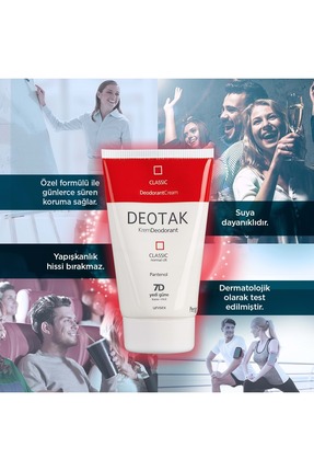 Classic Koruma 7 Güne Kadar Etkili Hassas Ciltler İçin Kadın - Erkek Kullanım Krem Deodorant 35 ml Image 3