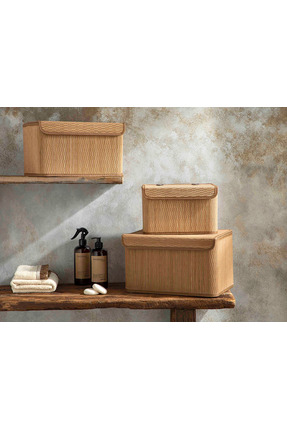 Gina Bambu Saklama Kutusu 28x20x18 Cm Açık Kahve Image 5