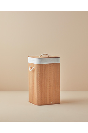 Gina Bambu Çamaşır Sepeti Açık Kahve Image 1