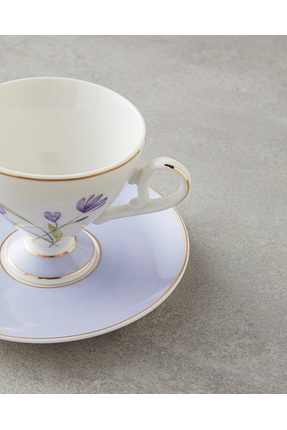 Valentina New Bone China 4 Parça 2 Kişilik Kahve Fincan Takımı 80 ml Lila Image 3