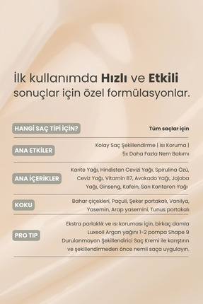 Shape 9 Durulanmayan Şekillendirici Saç Bakım Kremi 250ml Image 5